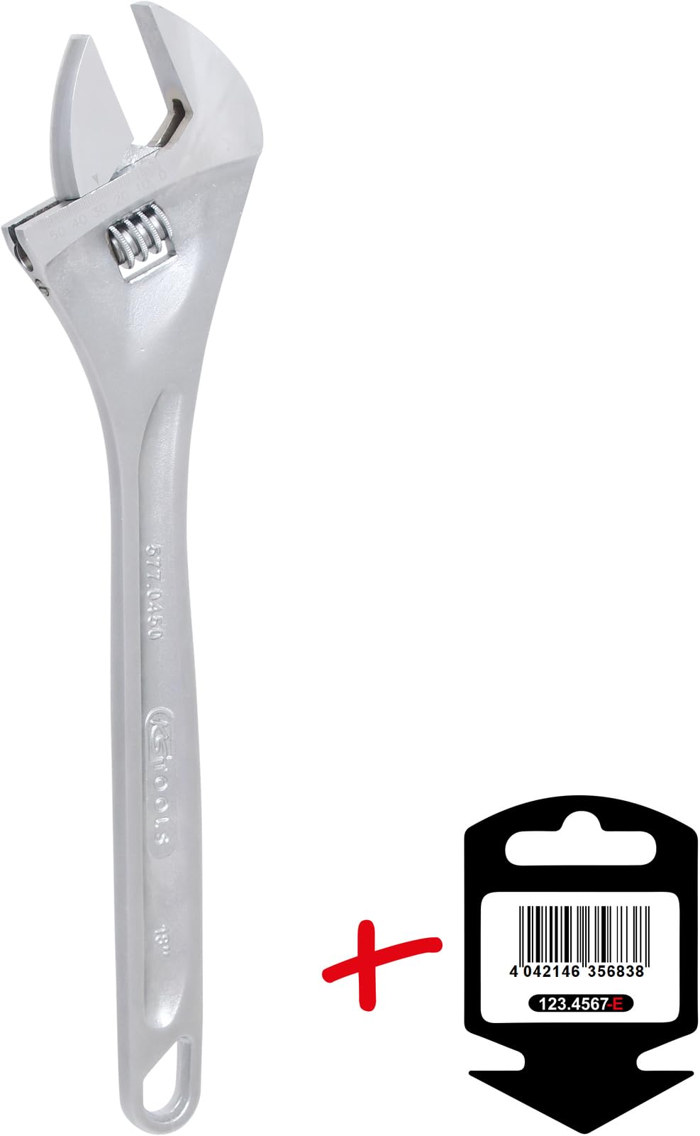 KS Tools 577.0450-E Llave inglesa, ajustable, 53mm, colgador