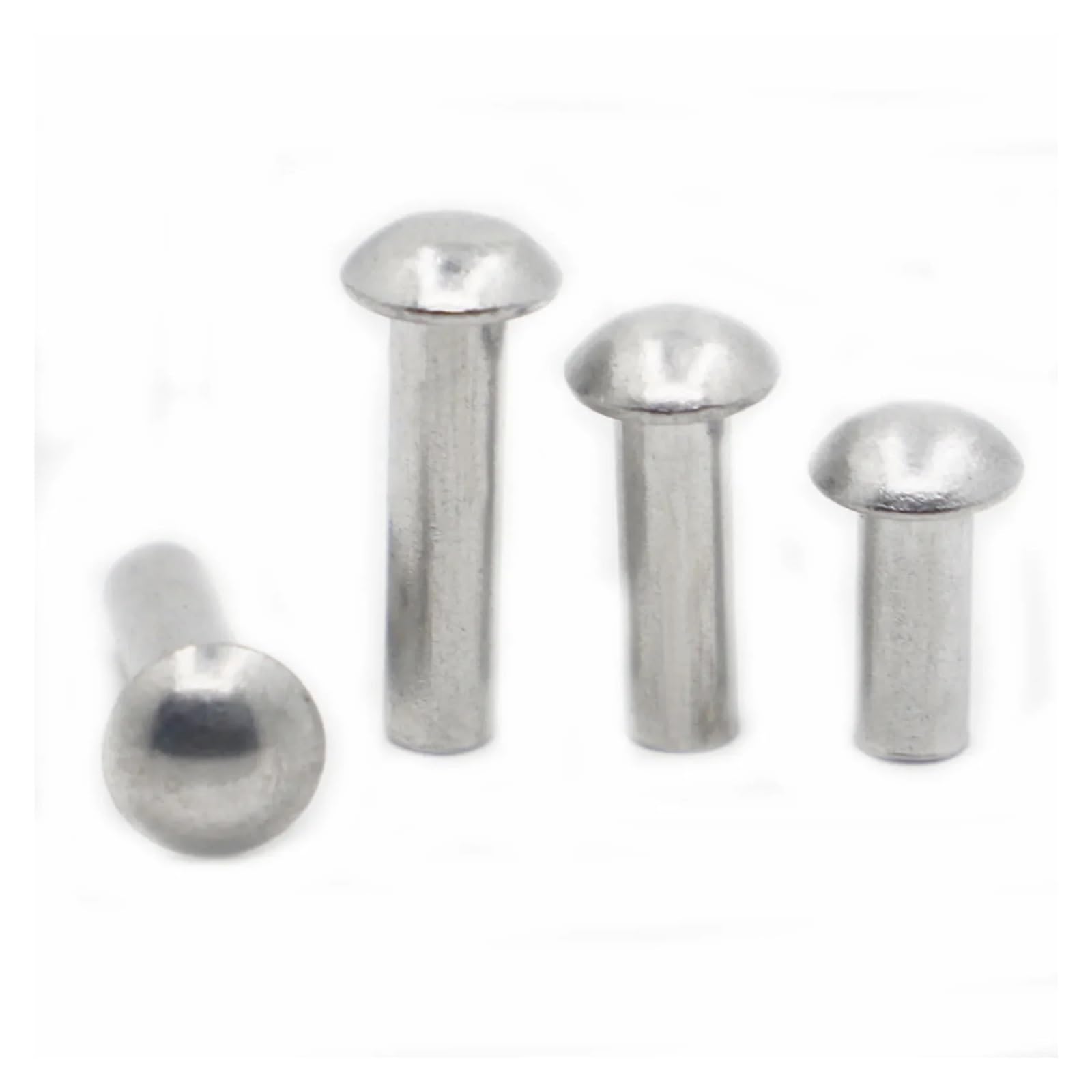 Remaches de aluminio macizo con cabeza avellanada, GB867 Remaches autorroscantes sólidos de aleación aluminio con cabeza redonda, M2-M8, 3 mm-40 mm, paquete surtido(16mm,M5 20pcs)