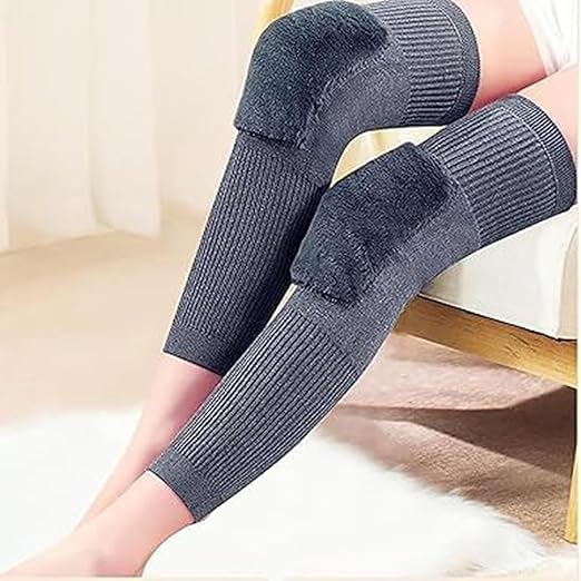 Cashmere Over-The-Knee Warm Socks, Cashmere Warm Knee Pads, Extra Thick Long Soft Knit Knee Brace Leg Sleeves3