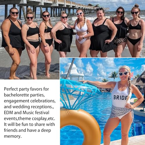 Bachelorette Party Favors Heart Sunglasses Bridesmaid Proposal Gifts Bride Tribe Shades Set3