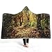 LYDXD Couverture Polaire Sherpa 3D Print Dream Forest Microfiber Blanket Wearable Winter Warm Thick Blanket A 80x120cm