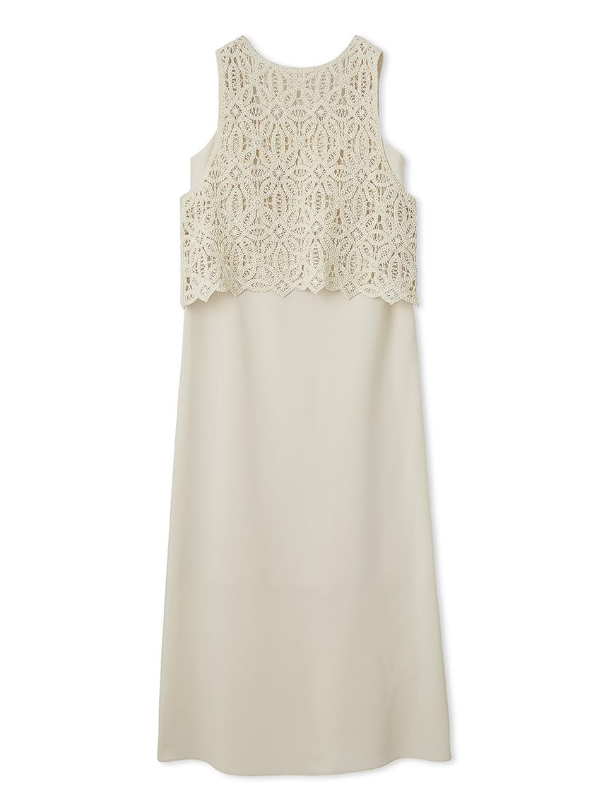 ポン酢さま専用　ミラオーウェン　クロシェ ニットレイヤードキャミワンピース ポン酢さま専用 ミラオーウェン クロシェ ニットレイヤード