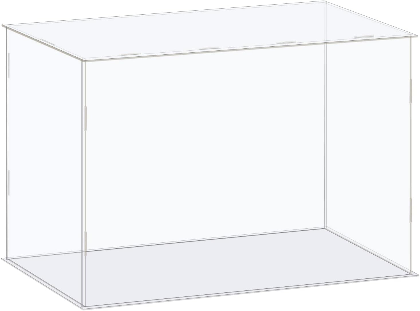 MECCANIXITY Acrylic Display Case Box Clear Dustproof Protection Showcase 16.1x6.3x8.3 Inch for Collectibles Display