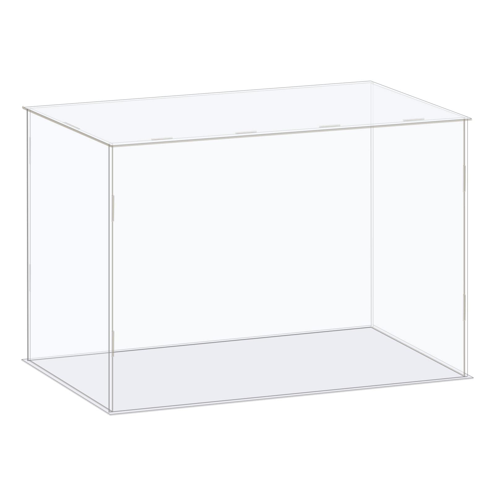MECCANIXITY Acrylic Display Case Box Clear Dustproof Protection Showcase 16.1x6.3x8.3 Inch for Collectibles Display