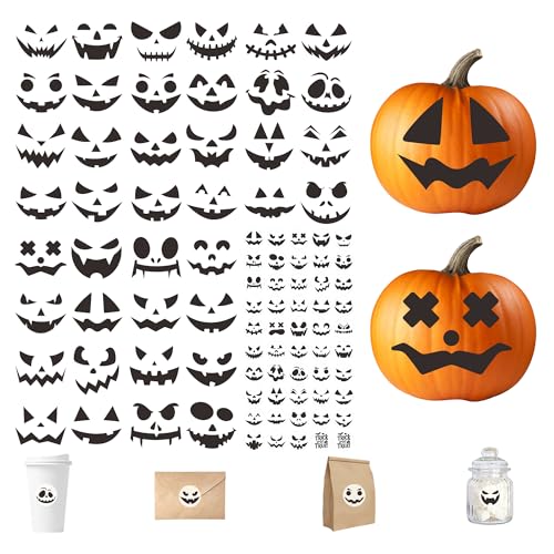 Calidum 90 Designs Pumpkin Decorating Stickers,...