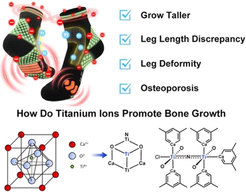 Miniatura 3 de JiAggo HIGHERSOCKS 2023 - Calcetines de refuerzo de iones de titanio Schorl de infrarrojo lejano, turmalina adelgazante