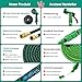 JUNEBOW® Gartenschlauch 30m Flexibel Wasserschlauch mit 10-Funktionen-Sprühkopf, Leichter Flexibler Schlauch mit 3/4 Zoll und 1/2 Zoll Massiven Anschlüssen und 3-Lagigem Latexkern