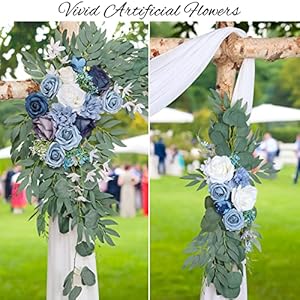 Alternative view of Künstliche Hochzeitsbogen Blumen Kit (3 Stück), Hochzeitsbogen Drapierstoff Hochzeit Blumen Girlanden Blumenarrangement Girlande für Zeremonie und Empfang Hintergrund Dekoration