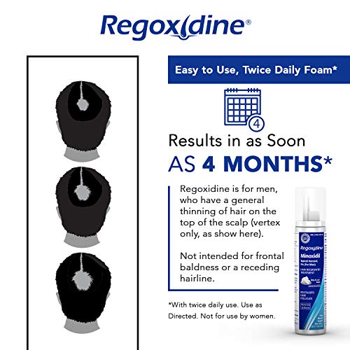 image for Regoxidine Men's 5% Minoxidil Foam (3 Month Supply) Helps Restore Vert