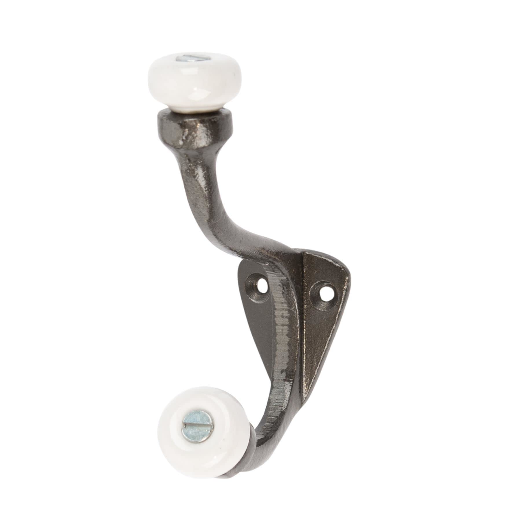 Hammer and Tongs Hammer & Tongs White Ceramic Ball Hat & Coat HookW30mm X H105mmRaw from B&Q