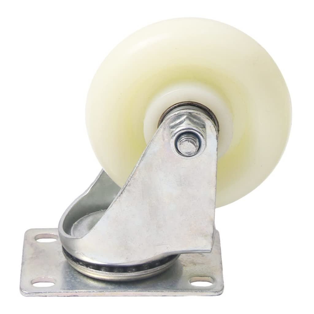 Roulettes en nylon blanc PGNEX 2pcs déplacement silencieux sans frottement pour chariot