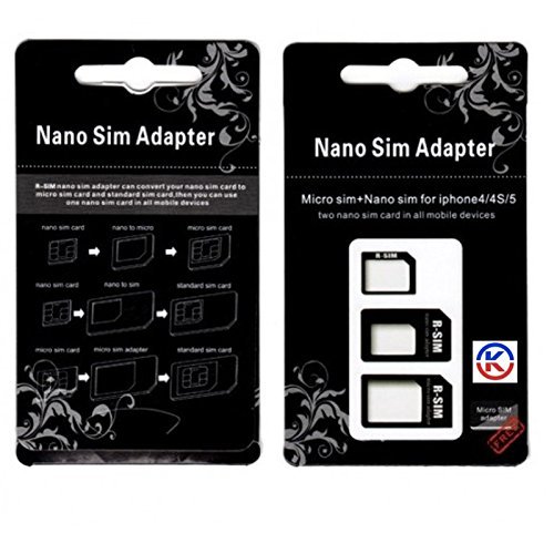 Adattatore Nano Sim da Micro a Nano Scheda Sim to Standard Card 5 in 1 Tutto Taglia SIM Adapter