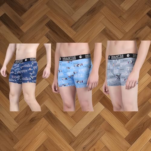 Image of Men's Nylon Stretch Printed Trunk | Ultra-Soft, Breathable Innerwear for Men | Stylish & Supportive Fit