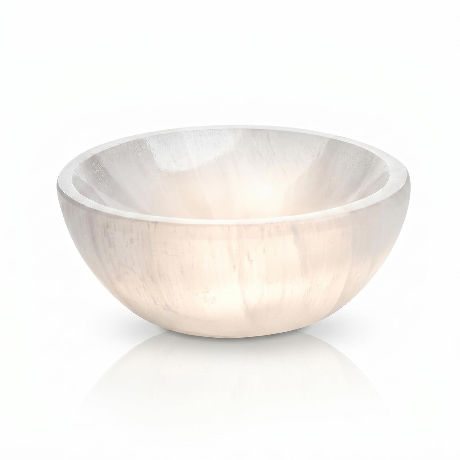 Selenite Crystal Charging Bowl - White Selenite Alter Bowl for Spiritual Healing, Cleanse and Recharge Crystals - Meditation Decoration Gift - Multiple Sizes 14 Cm