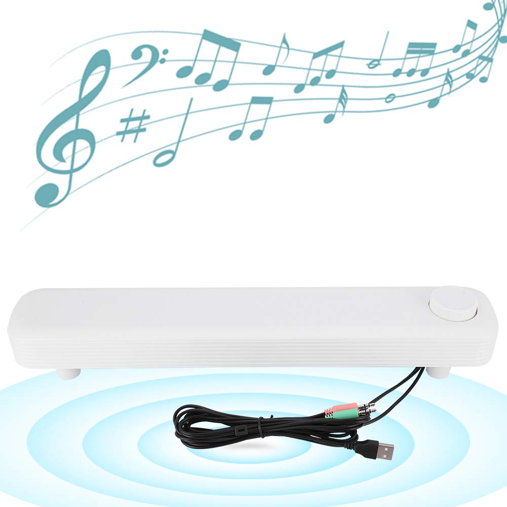SIXRUN Komputerowy Głośnik Bluetooth 5.0, Przewodowy Soundbar Stereo 3,5