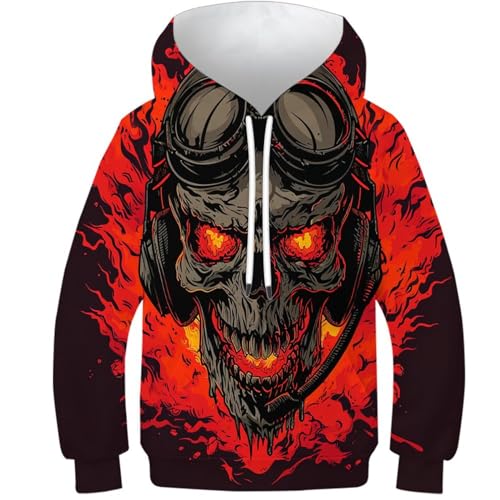 Hoodie imprimé amusant 3D vêtement sportswear enfant 9-11 ans