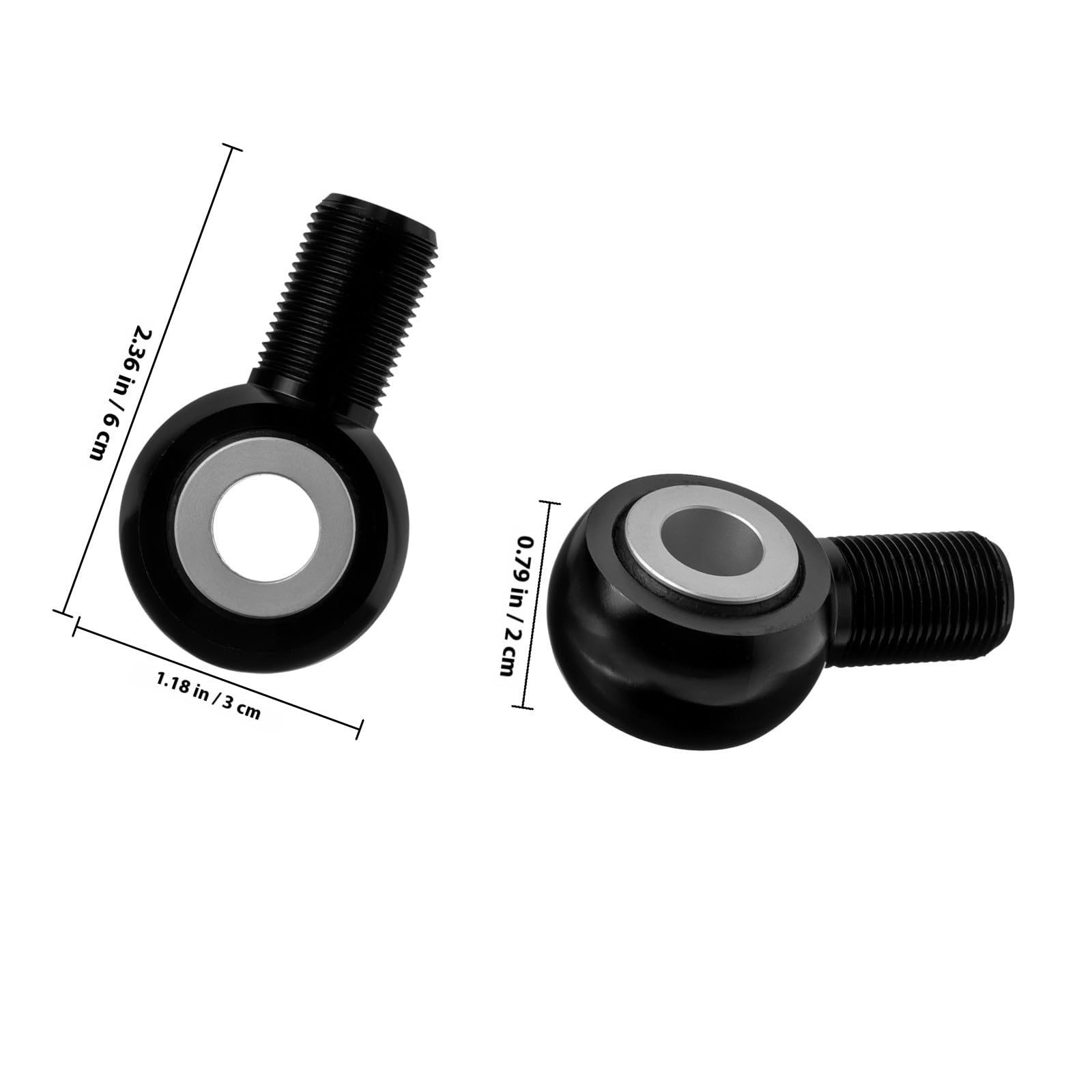Baluue Adaptador de Amortiguador Trasero para Motocicleta en Hierro Negro Extremo Redondo, Resistente y Práctico para Mejorar la Absorción de Impactos en Motos