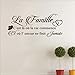 Stickers muraux célèbres français * LA FAMILLE C'EST LA OU LA VIE COMMENCE * Stickers muraux maison salon chambre décorative murale amovible vinyle 38 * 88 cm