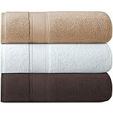 Cozyone バスタオル フェイスタオル タオル 綿100％ 吸水 速乾 耐久性 人気 大判 肌触り抜群 ホテル仕様 3枚セット 60cm×120cm