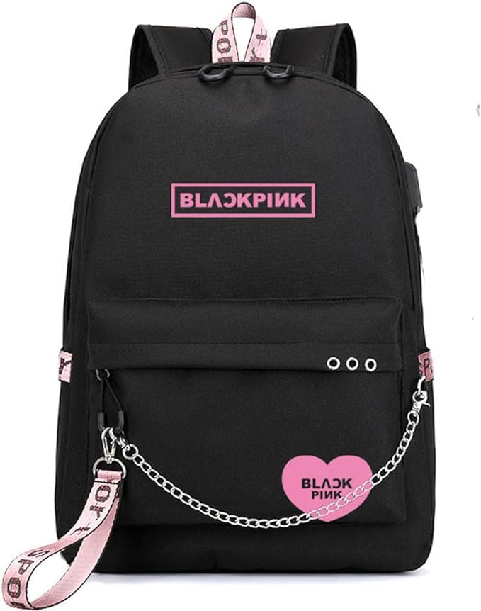 YOTOTY Black-Pink Girls School Backpack for Primary Elementary