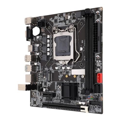 B75 LGA1155 マザーボード (マイクロATX、8GB DDR3、PCIe 3.0、NVME M.2、SATA3.0 6Gbs、VGA HDMI対応、10 Mbps LAN) 第2世代用 Core i3 i5 i7 E3/V2シリーズ用