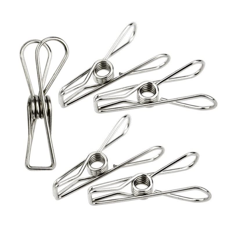Mollette per stendere i panni 100 pezzi multiuso clip in acciaio inox morsetti for abbigliamento calzini asciugamano