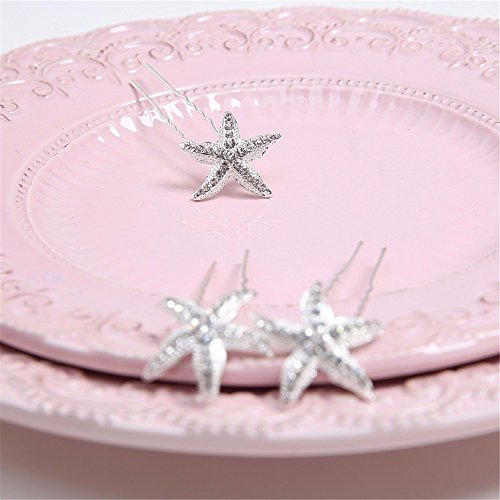 Weddwith Hair Accessories Starfish Hair Clip Bridal Headdress Korea U-shaped Hair Clip Disc Hair Clip Wedding Hair Accessories Bridal Dress Accessories Accessories