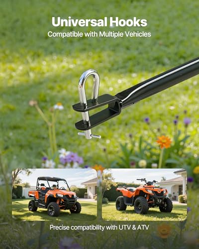 Image of VEVOR Tow Behind Broadcast Spreader, 130LBS Capacity, Tow /Push Garden Spreader with 13 in Tires, 30 Adjustable Setting & 9.8 ft Spreading Width, Lawn Spreaders for Seed, Fertilizer, Salt, Ice Melt