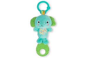 Bright Starts Elephant On-The-Go Toy for Stroller & Carriers