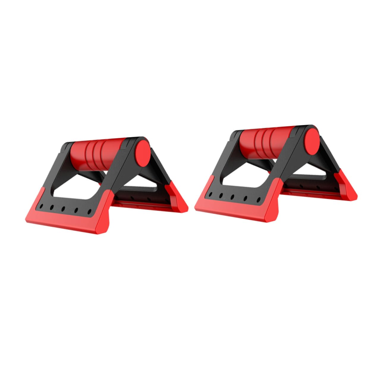 BESPORTBLE Push-up Bars for Floor Exercise Equipment Pushup Rack Folding Pushup Stand Hand Protection Compact Size Red