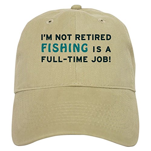 CafePress Retired Fishing Gag Gift Cap Unique Adjustable Baseball Hat Khaki