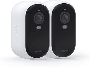 Arlo Essential Security Wireless 2K Camera with Spotlight, Indoor/Outdoor, 2nd Gen, 2-Way Audio, Color Night Vision, Motion Activation, Real Time Notifications, White, VMC3250, 2-Pack (Renewed) asin的图片