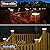 VOLISUN Solar Post Cap Lights Outdoor 4x4/6x6 Wooden/Vinyl Fence Cap Lights for Patio/Garden,Warm White with 2 Lighting Modes Waterproof,ABS Shell Lens Black (12 Pack)