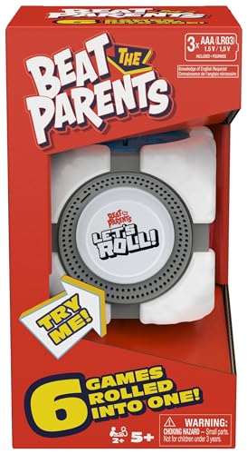 Spin Master Games Beat the Parents: Lets Roll! 6-in-1 Electronic Game Cube Fun Activity for Kids Adults & Family Game Night Interactive Toy 2-6 Players for Ages 5 & Up