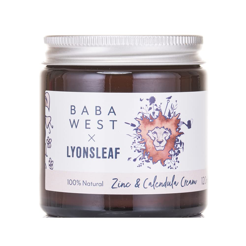 Baba West X Lyonsleaf Calendula Cream with Zinc - SPF 10 - Natural Solution for Dry & Damaged Skin -120ml