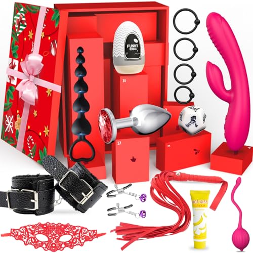 Sex Toy Gifts 2026 | Worth Over $100 12 PCS Surprise Gift Set | Couple Adult Sex Toy Kit | Vibrator BDSM Kit Masturbator Anal Plug&Bead etc. Ideal Gift for Women/Men/Birthday