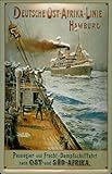 Original lizensierte Replika Buddel-Bini Versand Blechschild Nostalgieschild Deutsche Ost Afrika Line Hamburg Dampfer Schiff