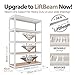 HOMEDANT House 5 Tier Laminated Metal Shelving Unit Adjustable Storage Utility Rack Heavy Duty Shelves Organization Multipurpose Shelf Kitchen Garage Pantry Closet (2, (L) 48.1