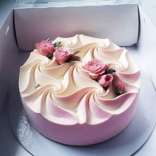 One Cavity Big Size Baking Silicone Mold for Jello, Mousse Cake, 3D Spiral Appearance Silicone Nonstick Cake Pan for Dessert Molds, Gelatin, Pastry Chocolate, Kitchen Baking and Freezing