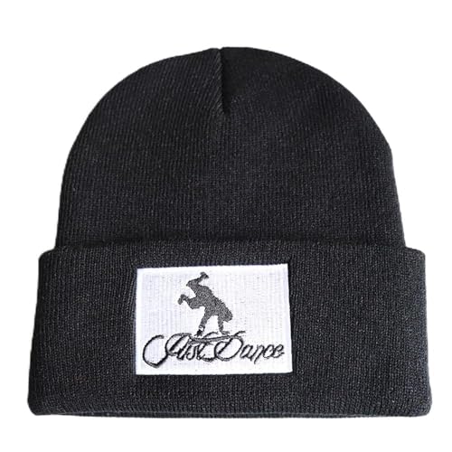 Professional Bboy Cap for Head Spin Beanie Knitted Breakdance Spin Hat (Acrylic, Black)