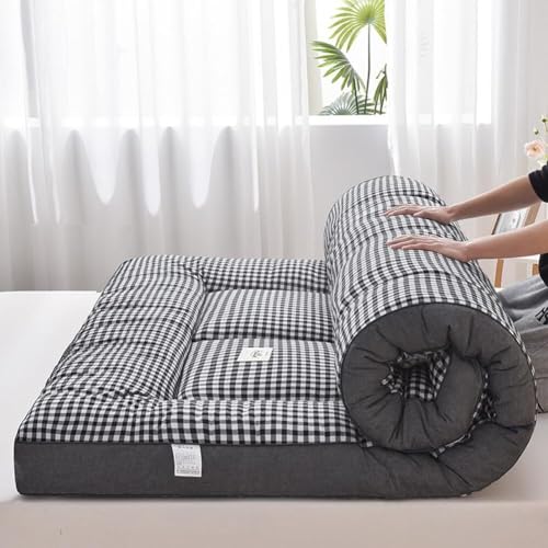 Materasso Futon Giapponese Spesso, Materassino Arrotolabile Portatile, Singolo/matrimoniale/queen...