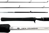 Albatroz New Diamond C562M, Vara de Pesca em Fibra de Carbono, 1,68m, 2 Partes, Ação Média