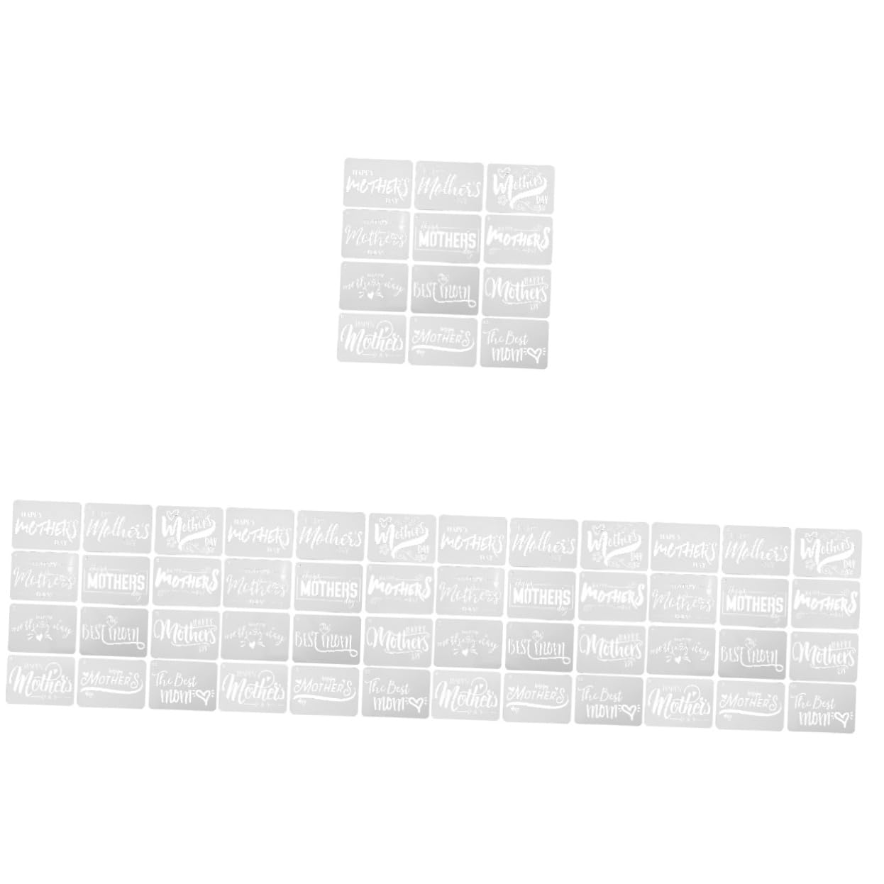 NUOBESTY 3 Sätze Muttertag Vorlage Malschablonen Für Schriftschablonen Wandschablone Schablonen Zum Muttertag Zeichnungsvorlage Zum Malutensilien Weiß 12 Stück * 3