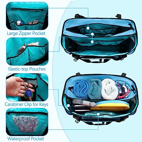 Fasrom Large Mesh Beach Bag with Zipper Bottom, Oversized Beach Bag Tote with Wet & Dry Separation for Pool or Beach Travel4