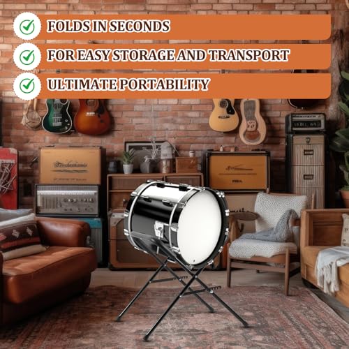image for Zonon 1 Set Heavy Duty Multi Fit Folding Bass Drum Stand Adjustable 21