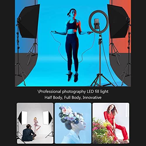 Softbox kit de iluminación LED 24W foco de fotografía trípode Sxhlseller 3