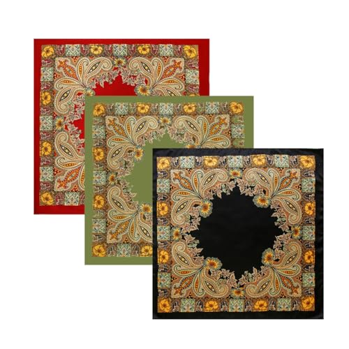 35x35 Inch Large Square Scarf 3PCS Fashion Scarves Silk Feeling Hair Scarf Wrapping Scarfs Night Sleeping Headscarf