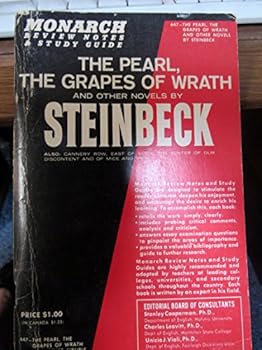 Paperback Monarch Review Notes & Study Guide the Pearl , the Grapes of Wrath and Other Novels By Steinbeck Book