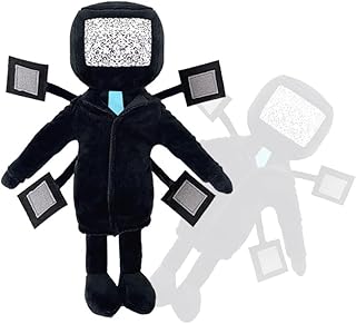 Skibidi Toilet Plush - TV Man Plush Toy,11.8in Skibidi Toilet TV Man Cartoon Plush Doll,Decompression and Spoof Skibidi Toilet Series Stuffed Plush,Halloween Gifts for Friends