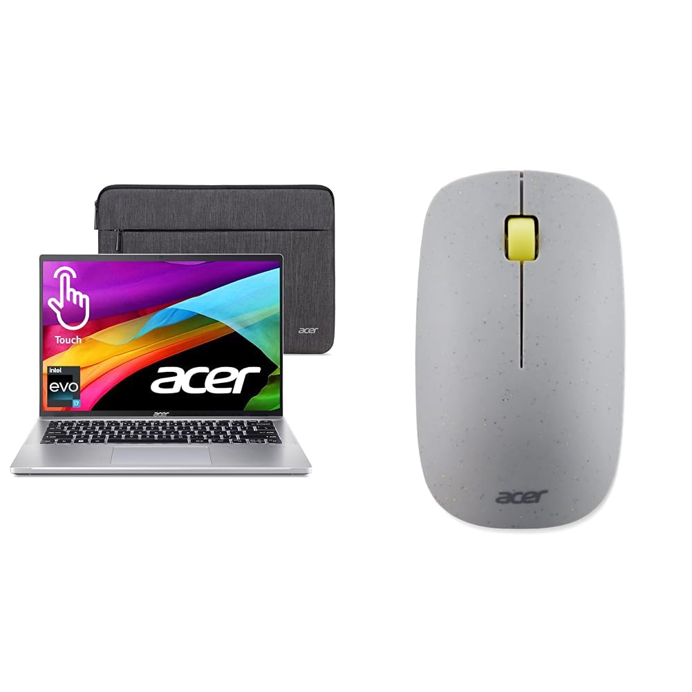 acer Swift Go Intel Evo Thin & Light Premium Laptop 14" 1920x1200 & Vero 3 Button Mouse | 2.4GHz Wireless | 1200DPI
